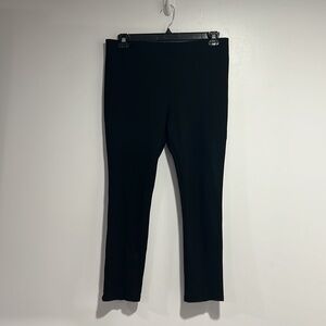 QUINCE Black Ultra Stretch Rear Zip Cropped Ankle Pants Sz M